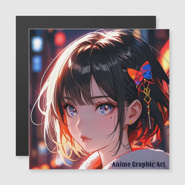 anime cute girl design (Fram/baksida)