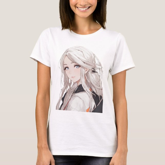 Anime Cute Japansk Kawaii Tecknad Otaku T Shirt (Framsida)