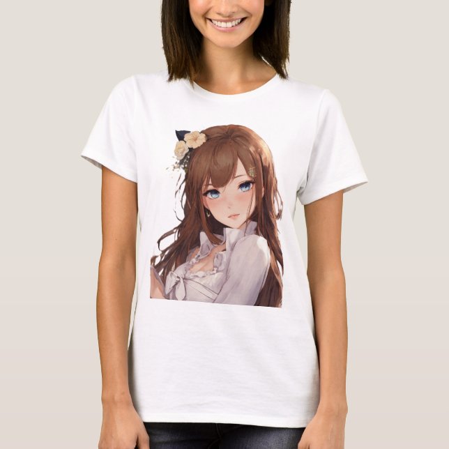 Anime Cute Japansk Kawaii Tecknad Otaku T Shirt (Framsida)