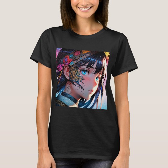 Anime Cute Japansk Kawaii Tecknad Otaku T Shirt (Framsida)