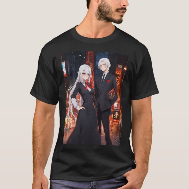 Anime Cute Japansk Kawaii Tecknad Otaku T Shirt (Framsida)