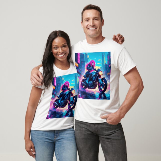 Anime Cyber Punk-tema grafisk t-shirt (Unisex)