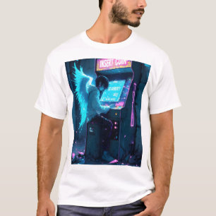 Anime Cyber Punk-tema grafisk t-shirt