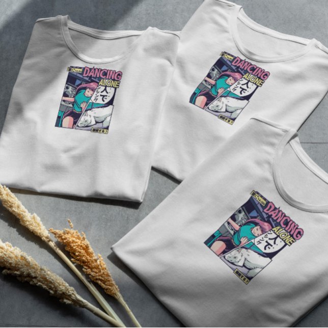 Anime Dancing Vaporwave T Shirt (Skapare uppladdad)