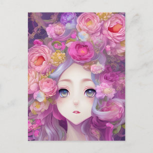 Anime Dappled Sol Fantasy Graphic Vykort