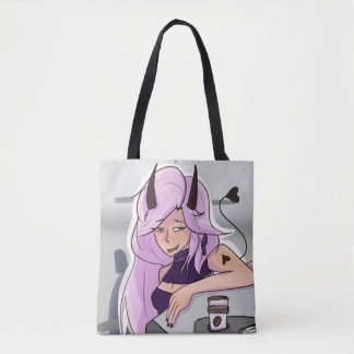 Anime Demon Girl Character Tote Tygkasse