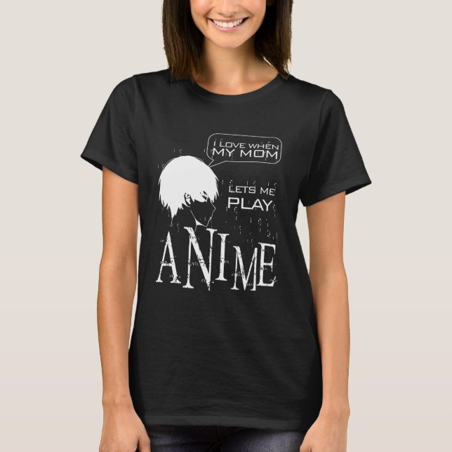 Anime Designs for Teen Girls Cosplay for Boys T Shirt (Framsida)