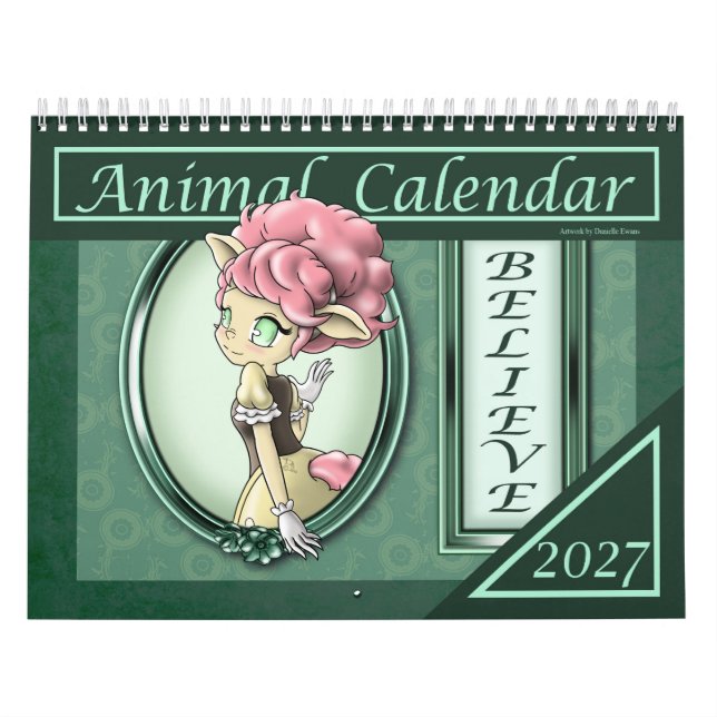 Anime Djur 2027 Bekräftelser Kalender (Omslag)