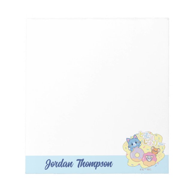 Anime Donut Delight med Tom, Jerry och Tuffy Anteckningsblock (Framsida)