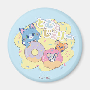 Anime Donut Delight med Tom, Jerry och Tuffy Magnet