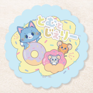 Anime Donut Delight med Tom, Jerry och Tuffy Underlägg Papper