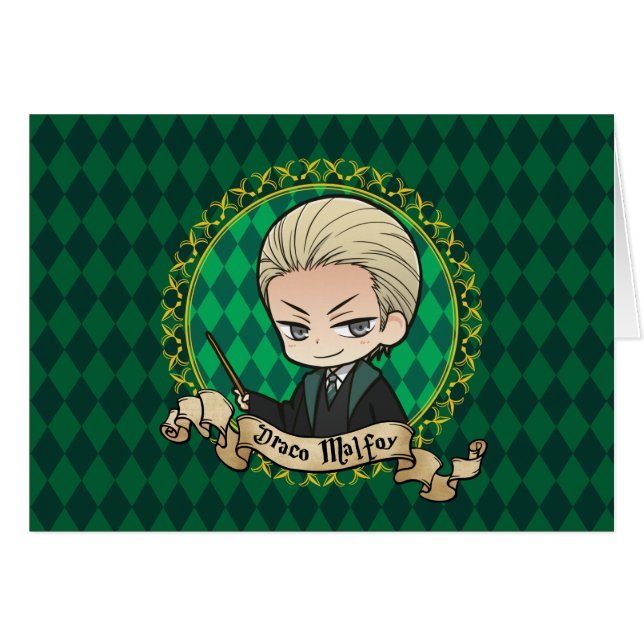 Anime Draco Malfoy Hälsningskort (Framsidan Horizontal)