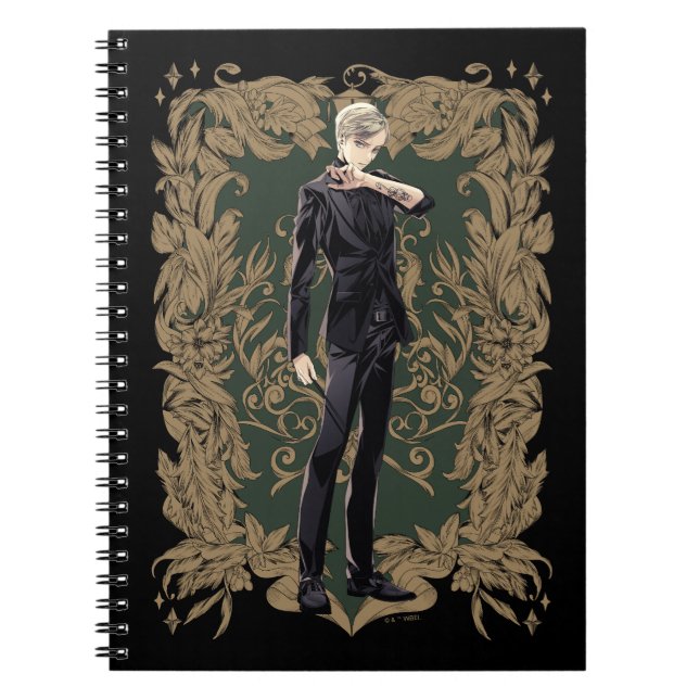 Anime Draco Malfoy Ornate Ram Anteckningsbok (Framsidan)