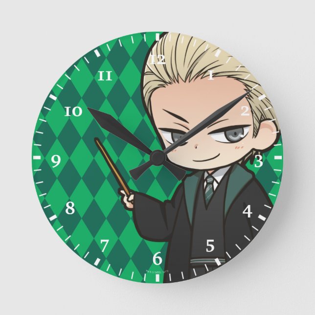 Anime Draco Malfoy Rund Klocka (Framsida)