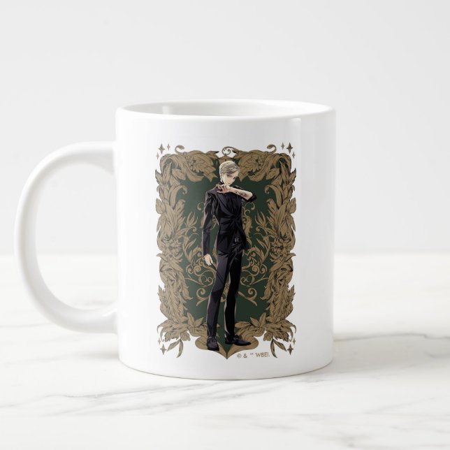 Anime Draco Malfoy utsmyckad ram Jumbo Mugg (Vänster)