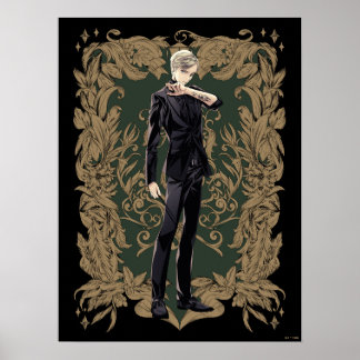 Anime Draco Malfoy utsmyckad ram Poster