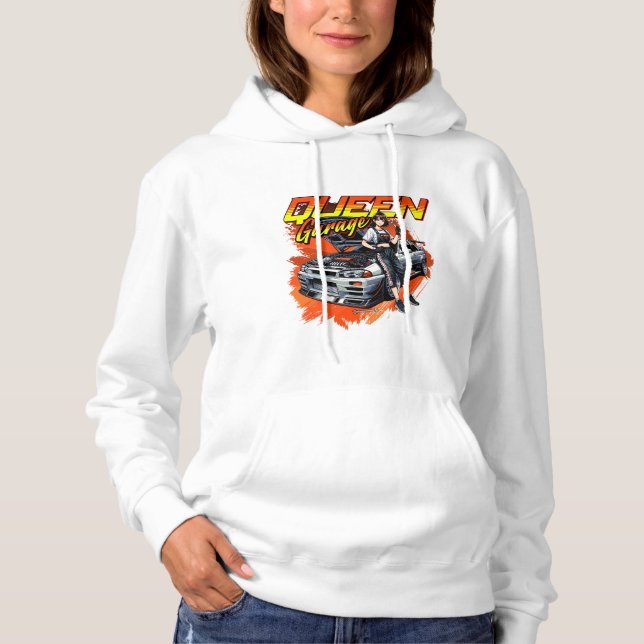 Anime Drift Mechanic Car - Garage Queen Art T Shirt (Framsida)