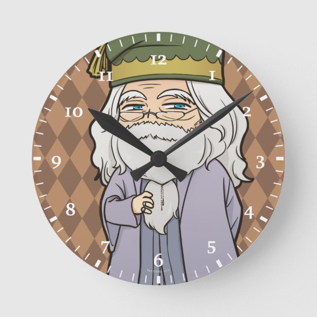 Anime Dumbledore Rund Klocka (Framsida)