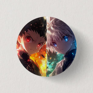 Anime Duo Dubbel Kraft Delad Grafisk Knapp