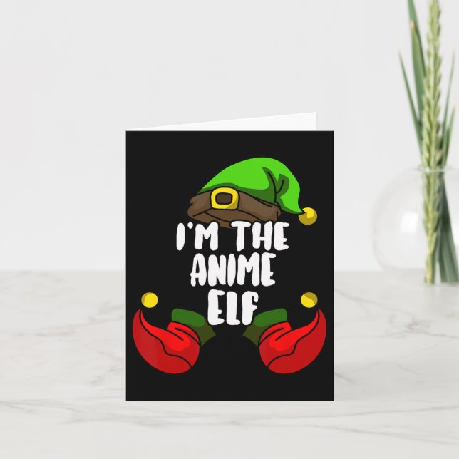 Anime Elf Matching Family Group jul Party Pa Kort (Framsida)