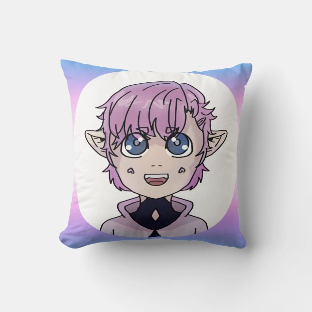 Anime Elf Pillow Kudde (Framsida)