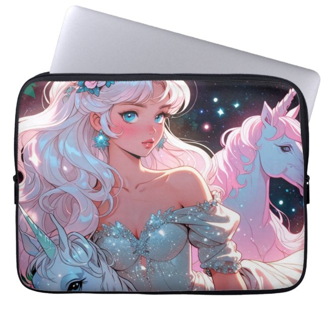 Anime Enhörning  Laptop Fodral (Framsidan)