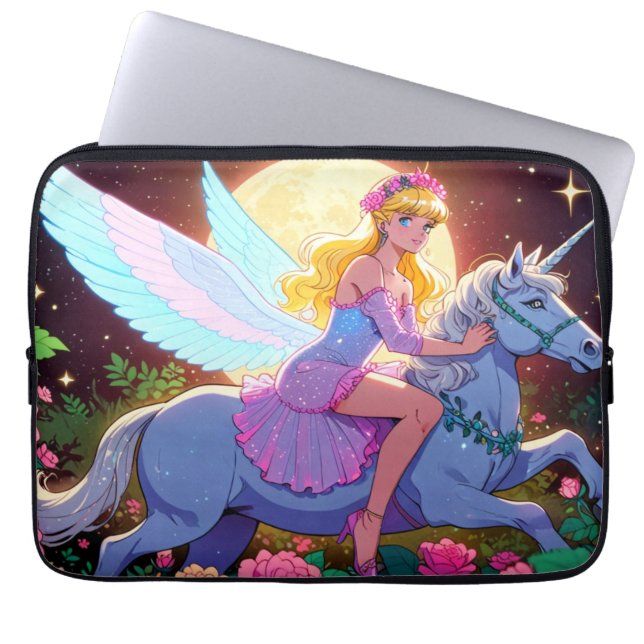 Anime Enhörning  Laptop Fodral (Framsidan)