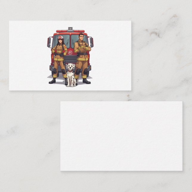 Anime Firefighters & Dalmatian Card Tilläggskort (Fram/baksida)