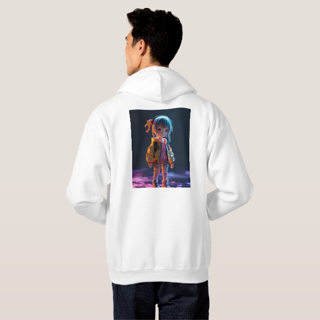 Anime fläkt art hoodie (Hel baksida)