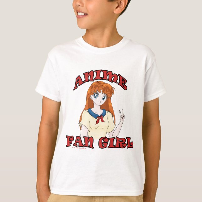 Anime Fläkt Girl Girl Girl's Sweatshirtss Tee Shirt (Framsida)