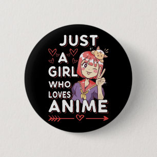 Anime Fläkt Girl Otaku japansk Manga Älskare Knapp