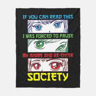 Anime Fläkt som tittar på Roligten Anime Phrase  Ä Fleecefilt