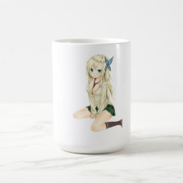 Anime Flicka Estetisk Mugg – Iögonfallande Waifu D
