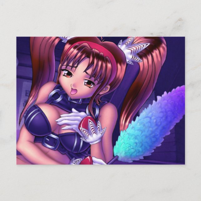 Anime Flicka - Honey Vykort (Framsida)