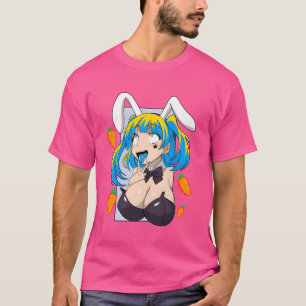 Anime Flicka Kanin Waifu Anime Material retro T Shirt