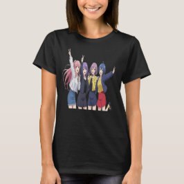 Anime Flicka Squad Fredstecken T-Shirt