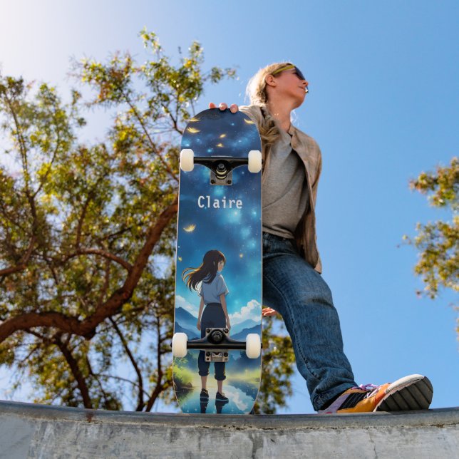 Anime Flicknamn Mini Skateboard Bräda 18,5 Cm (Utomhus 1)