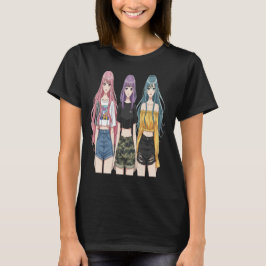 Anime Flickor Mode Trio T-Shirt