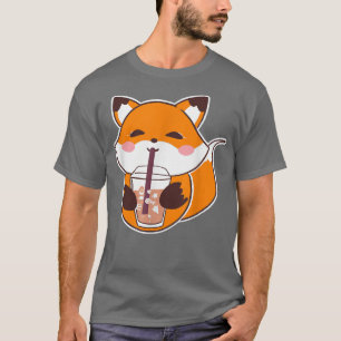 Anime Fo Drinking Boba Mjölk Bubble Tea Kawaii 31 T Shirt