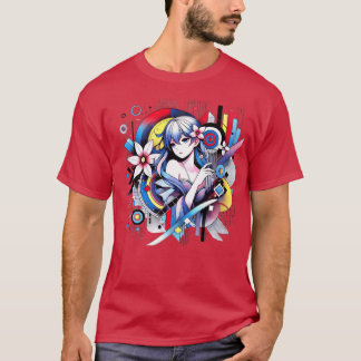 Anime Fusion Art vänner T Shirt