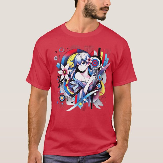 Anime Fusion Art vänner T Shirt (Framsida)