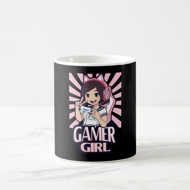 Anime Gamer Girl Gaming Girls Gift Kaffemugg (Center)