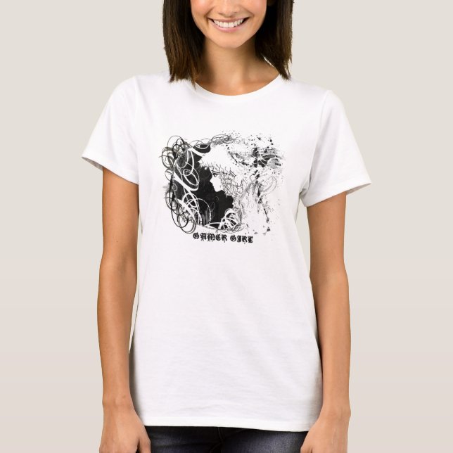 Anime Gamer Girl Shirt Tee Shirt (Framsida)