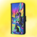 Anime Gamer med svart katt | Plånboksfodral För Samsung Galaxy S5<br><div class="desc">Färgfull animerad spelare sitta med sitt kattspel för nästa redo. Plångringsfall.</div>
