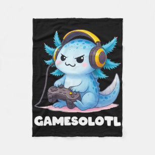 Anime Gamesolotl Axolotl Boys 10-12 Kid Gamer Gami Fleecefilt