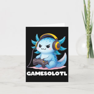 Anime Gamesolotl Axolotl Pojkar 10-12 Kid Gamer Ga Kort