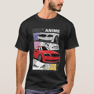 Anime-gatukonst med racingbil t shirt