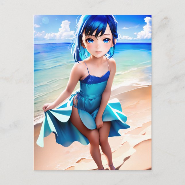 Anime Girl 029 Vykort (Framsida)