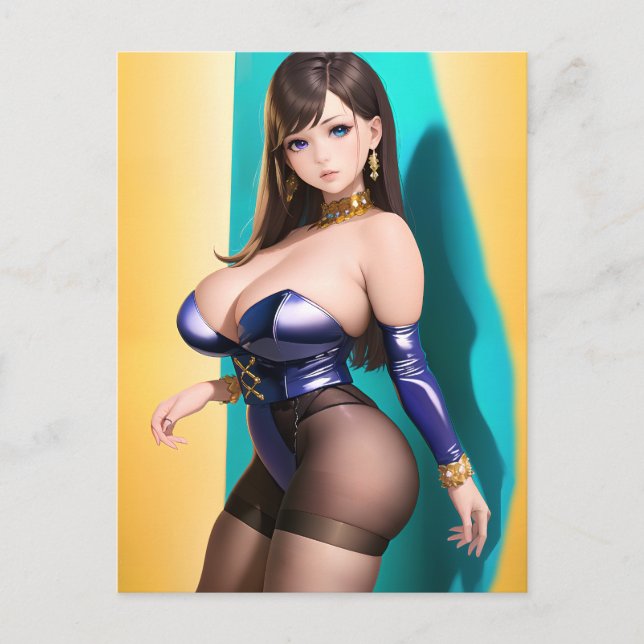 Anime Girl 046 Vykort (Framsida)