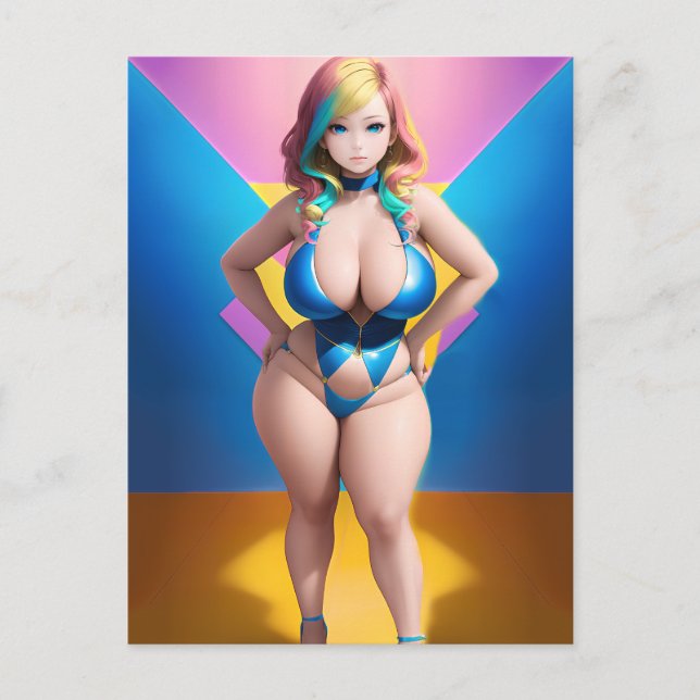 Anime Girl 047 Vykort (Framsida)